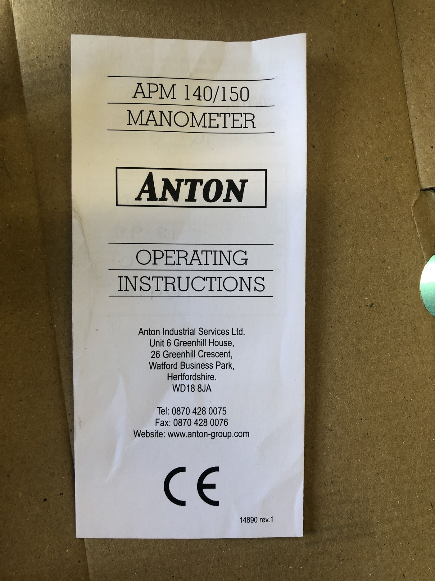 Anton APM140 Differential Manometer - Image 3 of 3