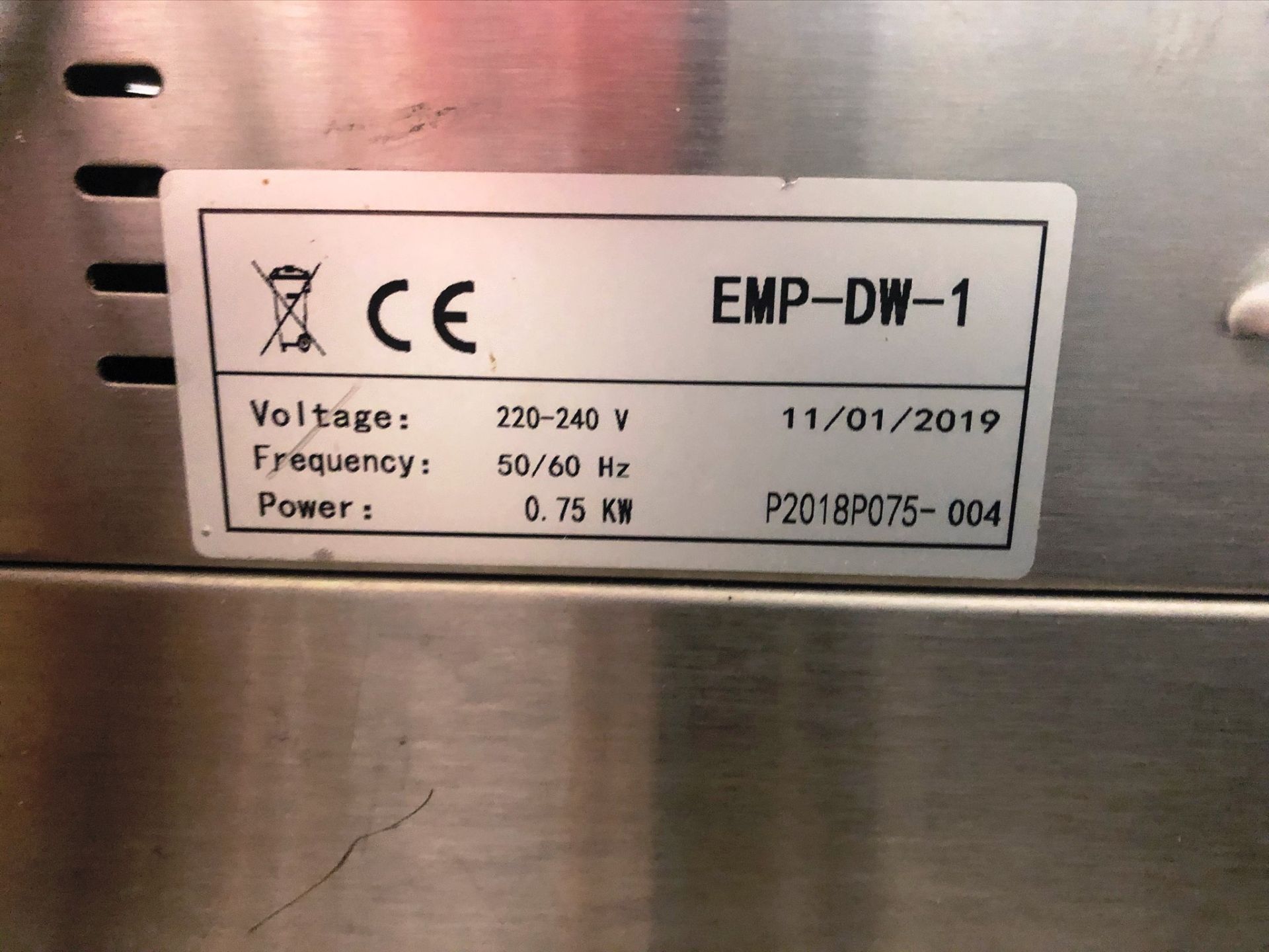 Empire EMP-DW-1 Electric Hot Cupboard | 45cm x 50cm x 88.5cm | YOM: 2019 - Image 3 of 4