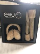 Emu Gloves and Ear Muff Set