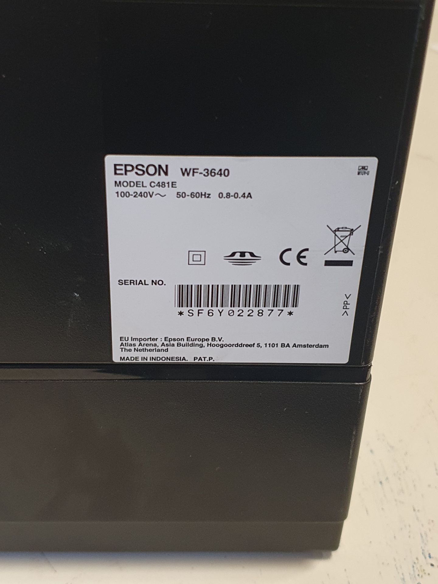 Epson WorkForce All-in-One Printer | WF-3640 - Image 4 of 4