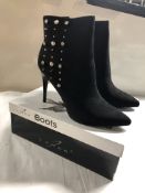 Lunar Stiletto Ankle Boots. UK 8