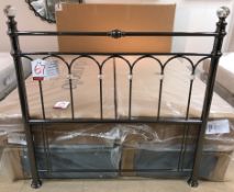 Ex Display Krystal Headboard in Antique Nickel Finish