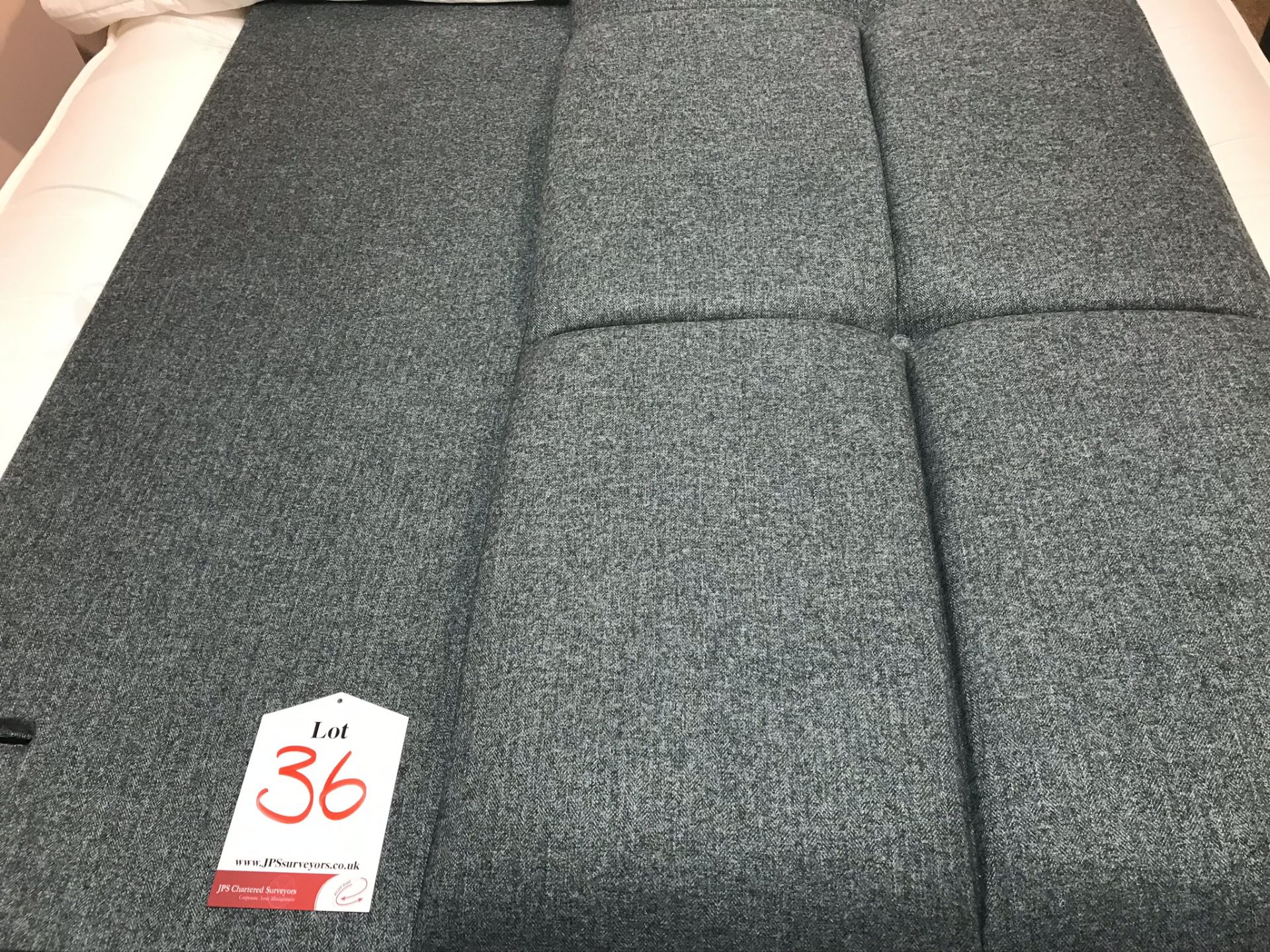 Ex Display Hypnos Cadenza King Size Mattress w/ Shallow Base Divan Set & Headboard in Tweed Dark Gre - Image 3 of 4