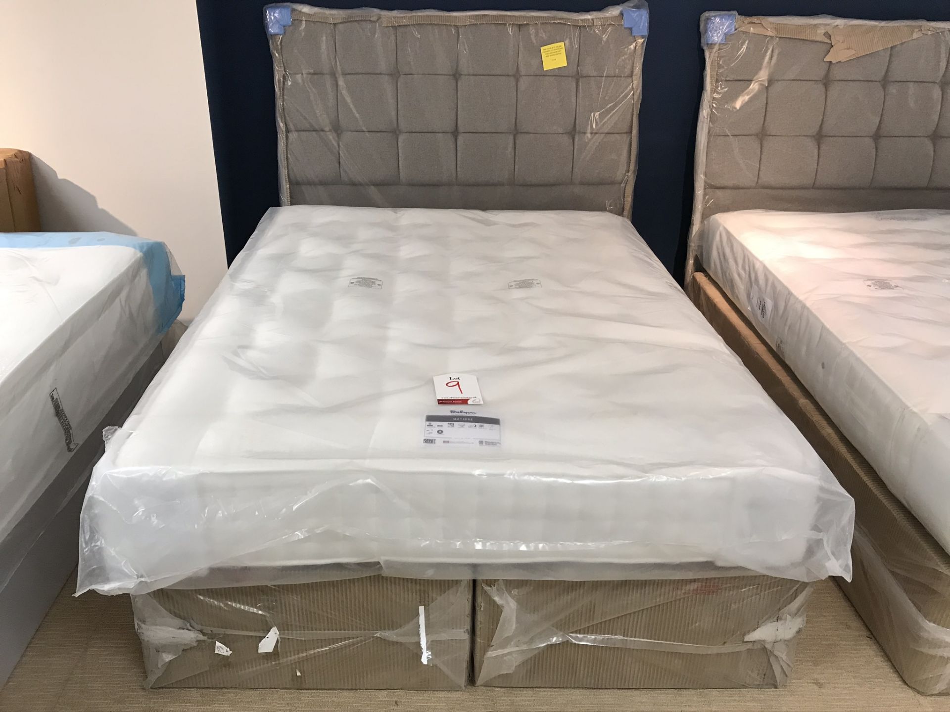 New Relyon Matisse King Mattress w/ Jasper Otterman Frame & Headboard in Shetland Mercury | RRP£1,51