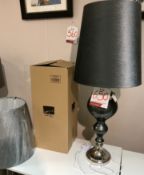 Ex Display CIMC EU-GS175-00-CON-GY Curve Pearl Glass Table Lamp in Grey w/ Snakeskin Shade