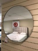Ex Display Bowie Round Wall Mounted Mirror | Silver | 800 x 800 x 20mm