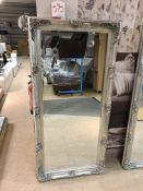 Ex Display Wall Mountable Abbey Leaner Mirror in Silver | 81 x 167cm