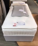 Ex Display Sweet Dreams Pandora Pillow Top Single Mattress w/ Phoebe 2 Drawer Bed Frame & Cloud Head