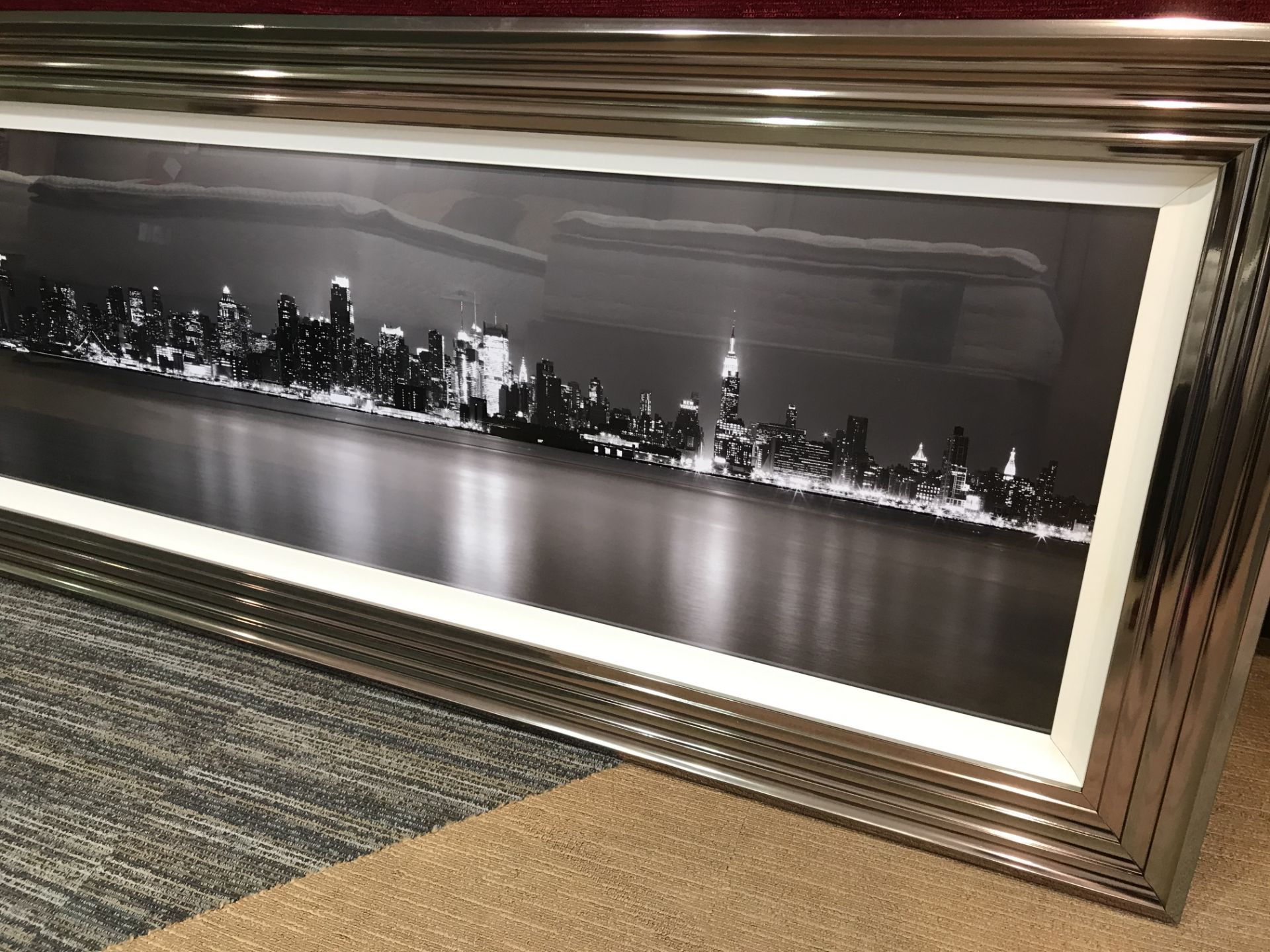 Ex Display Marshall Arts Silver J.Eta New York Reflections Wall Mountable Picture | 48" x 16" - Image 2 of 5