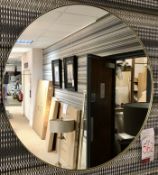 Ex Display Bowie Round Wall Mounted Mirror | Champagne | 800 x 800 x 20mm