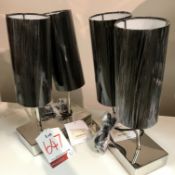 2 x Double Expresso Table Lamps in Black | RRP£138