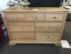 Ex Display Bentley Designs Hampstead 3 & 4 Drawer Oak Chest | RRP£1,199