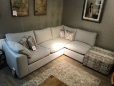 Ex Display Westbridge Furniture Jude LHF Corner Sofa w/ Footstool in Dove Grey | RRP£2,258