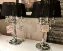 Pair of Ex Display Diyas Olivia Chandlelier Table Lamps | RRP£358