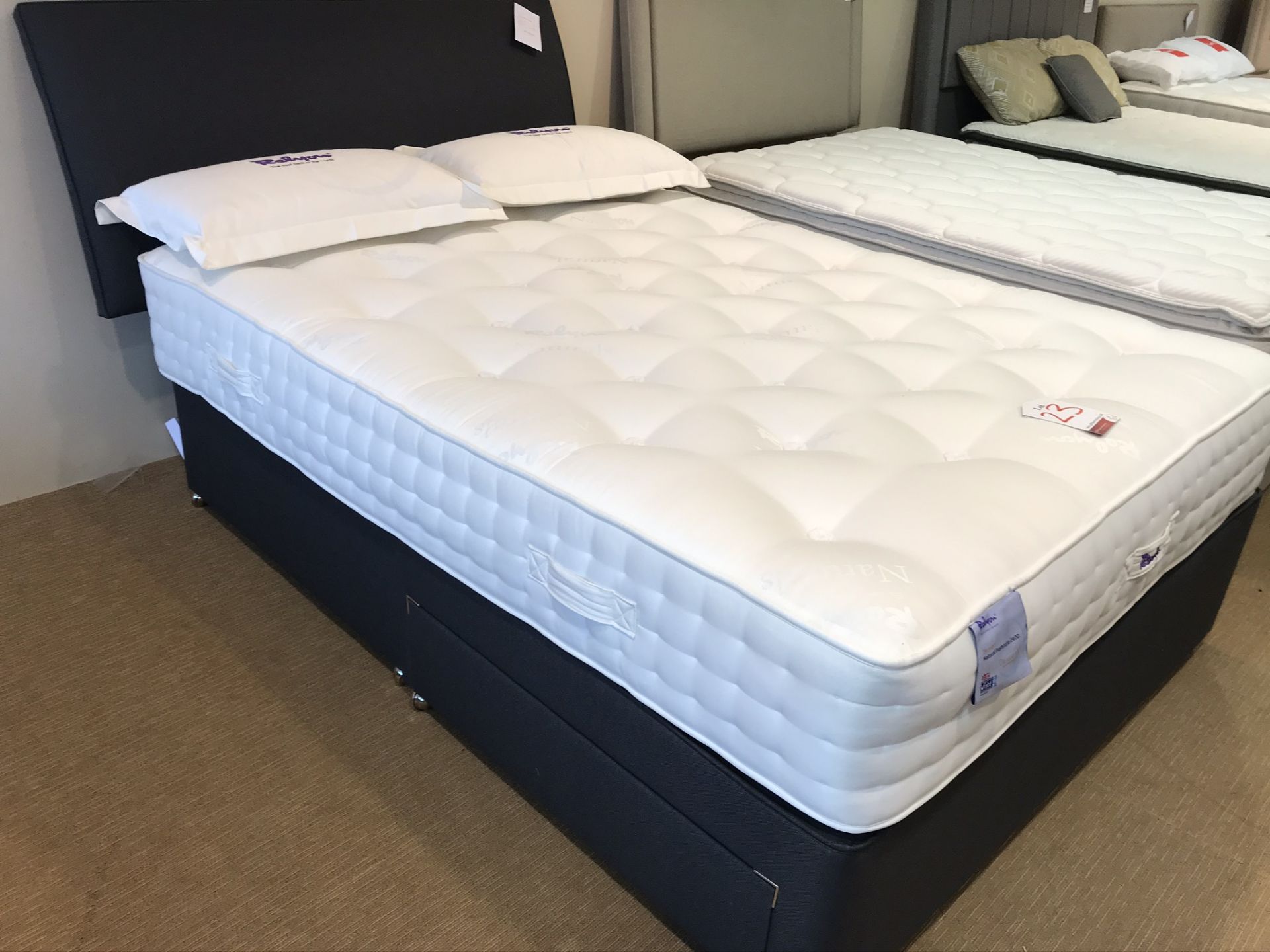 Ex Display Relyon Derwent Natural Pashmina 2400 Firm Edge King Size Mattress w/ 2 Drawer Bed Frame & - Image 4 of 5