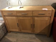 Ex Display Unique Malmo Royal Oak 3 Door Sideboard Unit | RRP£985