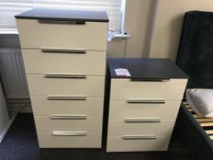 Set of 3 Ex Display Cosmico 4 & 6 Narrow Drawer Chests in Cappuccino | RRP£1,937