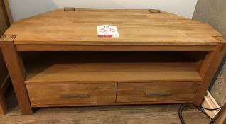 Ex Display Unique Royal Oak TV Corner Unit & Coffee Table | RRP£1,028