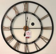 Ex Displau Wall Mounted Libra Metal Wall Clock