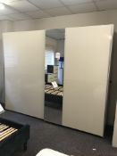 Ex Display Cosmico 280cm Gliding 2 Door Wardrobe w/ Lights, Mirror, Outer Door Damper, Clothes Rail