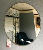 Ex Display Wall Mounted Bowie Round Mirror in Champagne | RRP£249