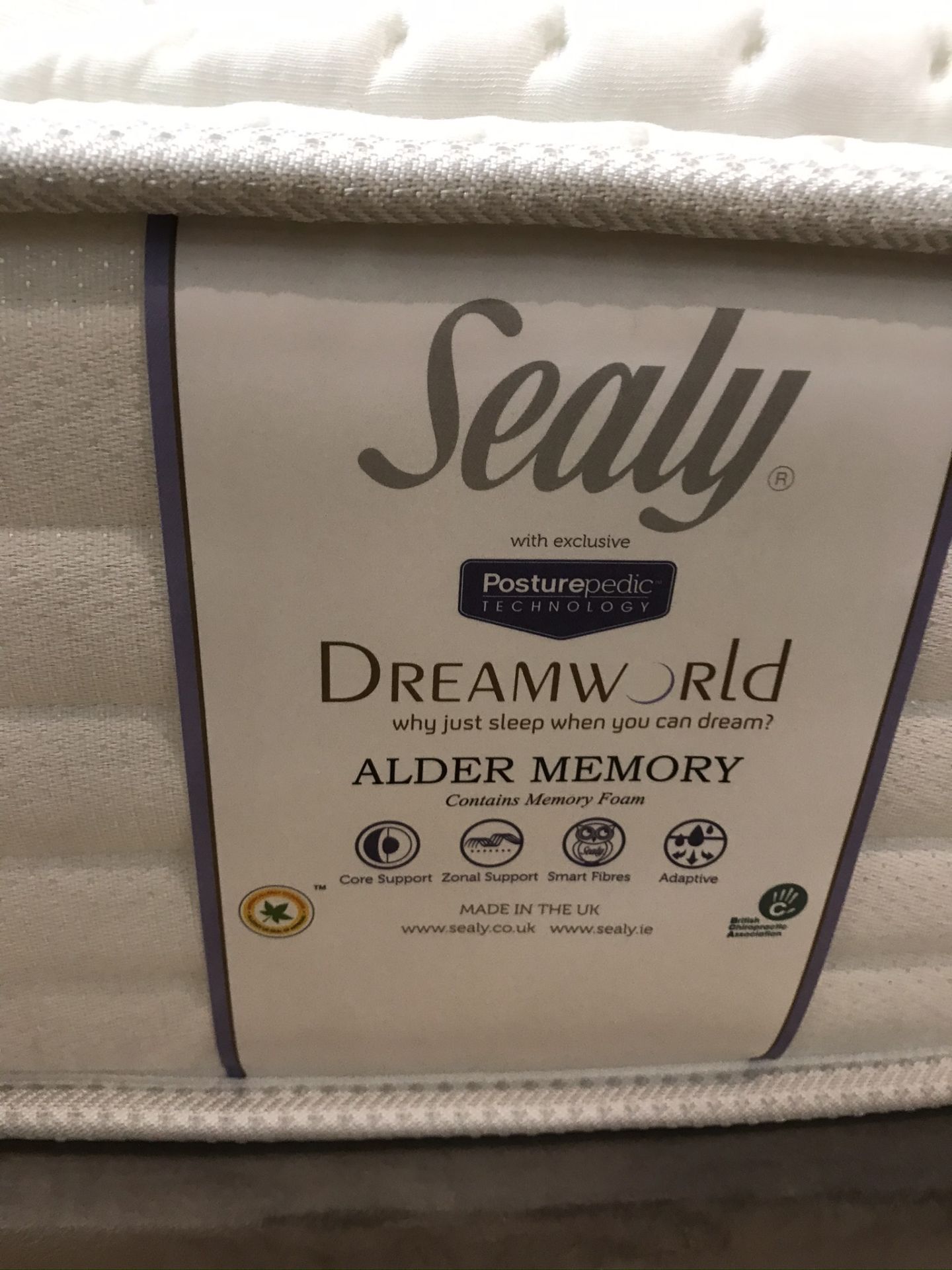 Ex Display Sealy Alder Memory Double Mattress w/ 2 Drawer Bed Frame & Richmond Headboard in Mink | R - Image 2 of 3