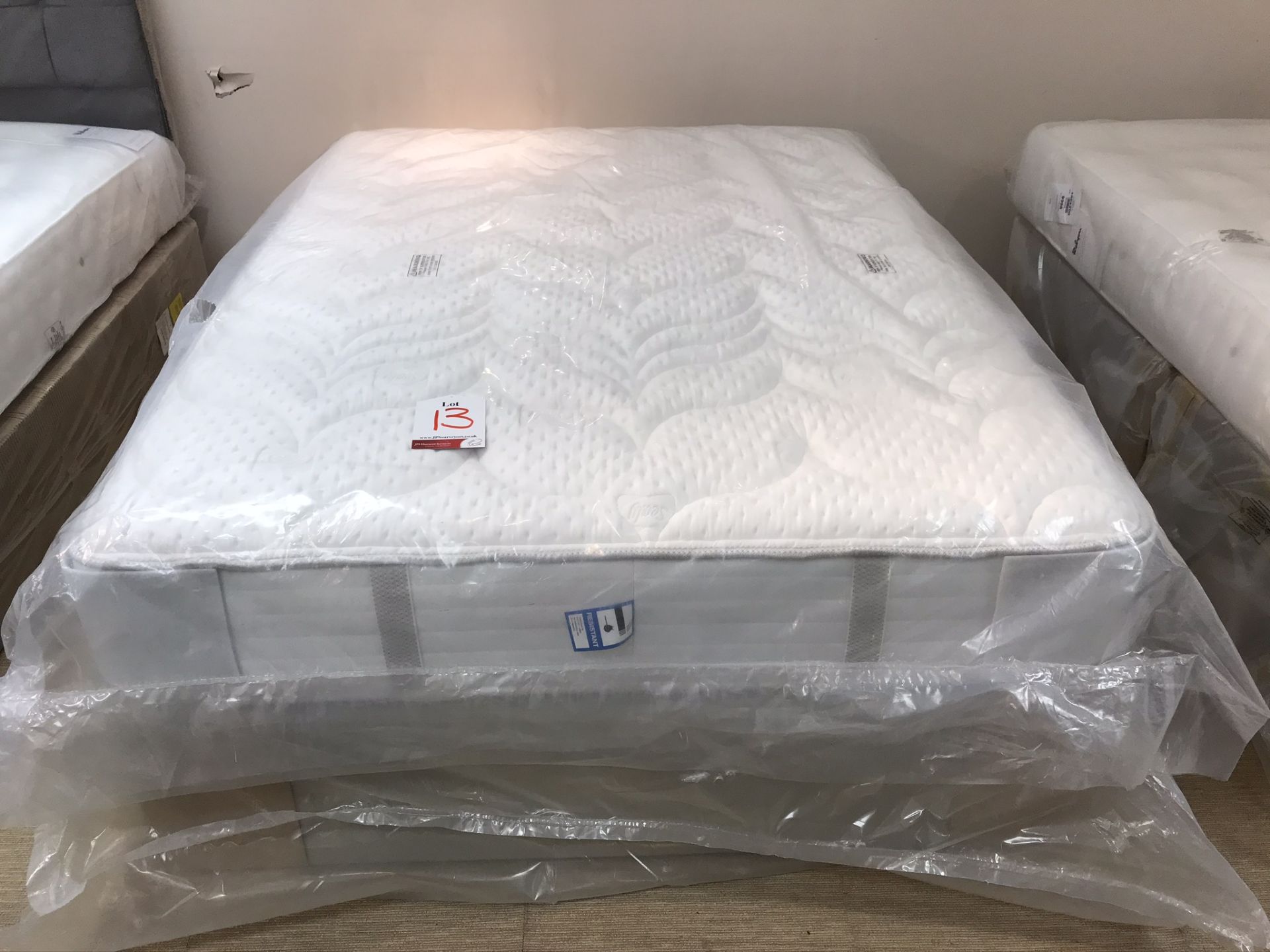 New Sealy Helena King Size Mattress w/ 4 Drawer Bed Frame in Fawn | RRP£1,578