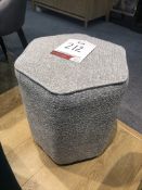 Ex Display Hexagonal Fabric Stool