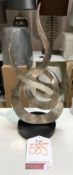 Ex Display Libra Entwined Flame Silver Aluminium Sculpture