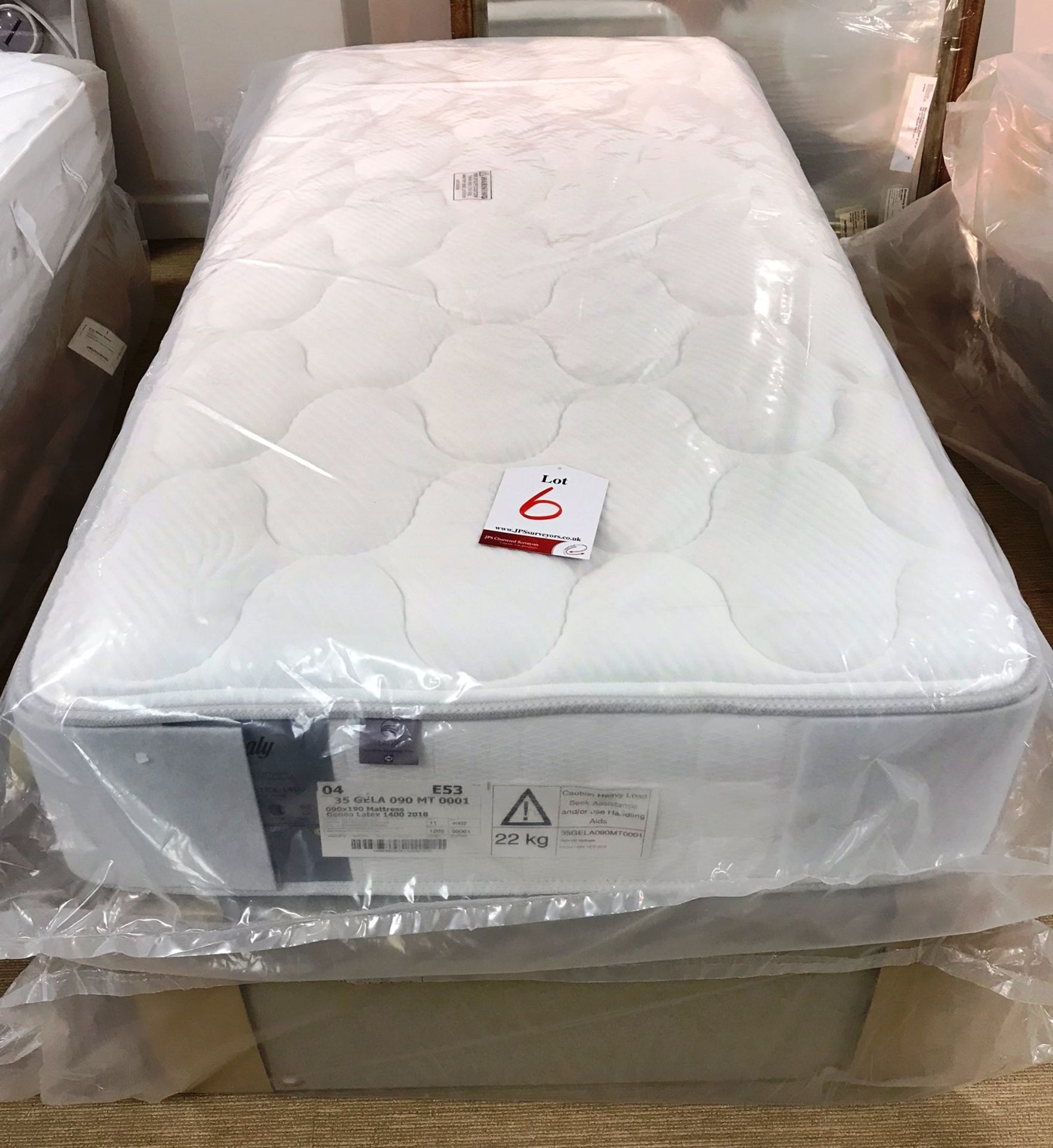 New Sealy Genoa Latex 1400 Single Mattress w/ 2 Drawer Bed Frame in Fawn | RRP£954