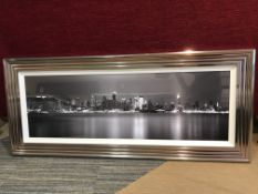 Ex Display Marshall Arts Silver J.Eta New York Reflections Wall Mountable Picture | 48" x 16"