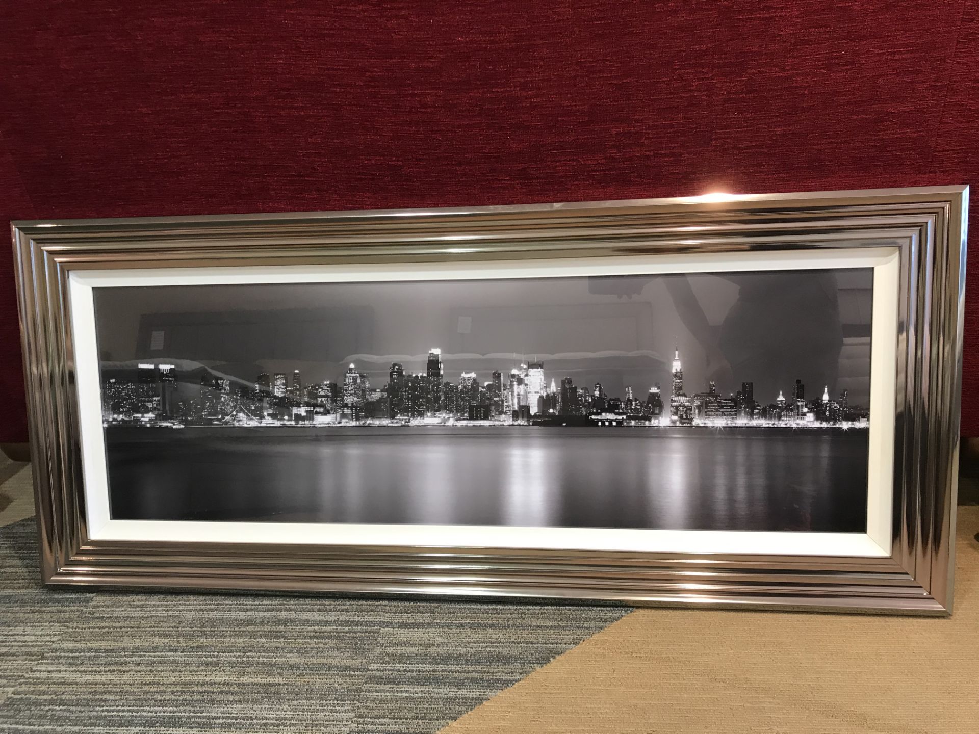 Ex Display Marshall Arts Silver J.Eta New York Reflections Wall Mountable Picture | 48" x 16"