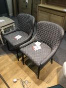 2 x Ex Display Ottowa Dining Chairs w/ Grey PU