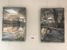 2 x Ex Display Wall Mounted Frosty Morning Pictures | 35.5" x 23"