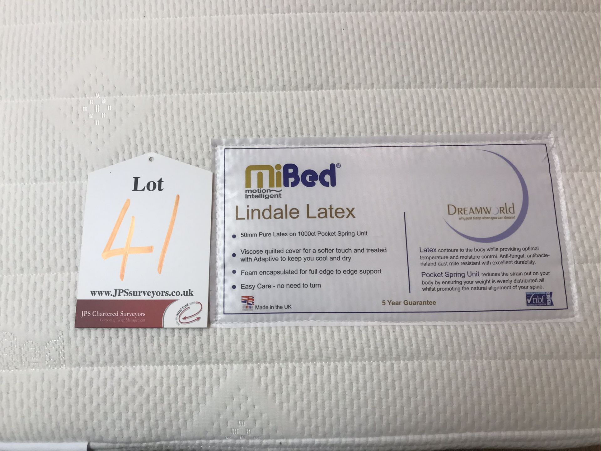 Ex Display MiBed Lindale Latex Adjustable Single Pocket Mattress w/ Single Drawer Bed Frame & Headbo - Image 2 of 5