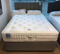 Ex Display Relyon Coniston Natural Wool 2200 Firm Edge King Size Mattress w/ 2 Drawer Bed Frame & He