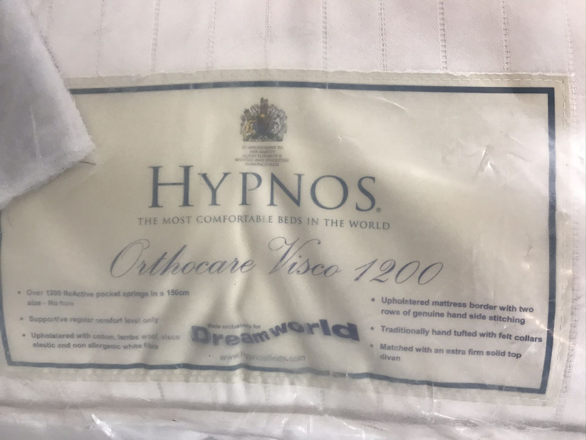 New Hypnos Visco 1200 Pocket 90cm Single Mattress | RRP£569 - Image 2 of 3