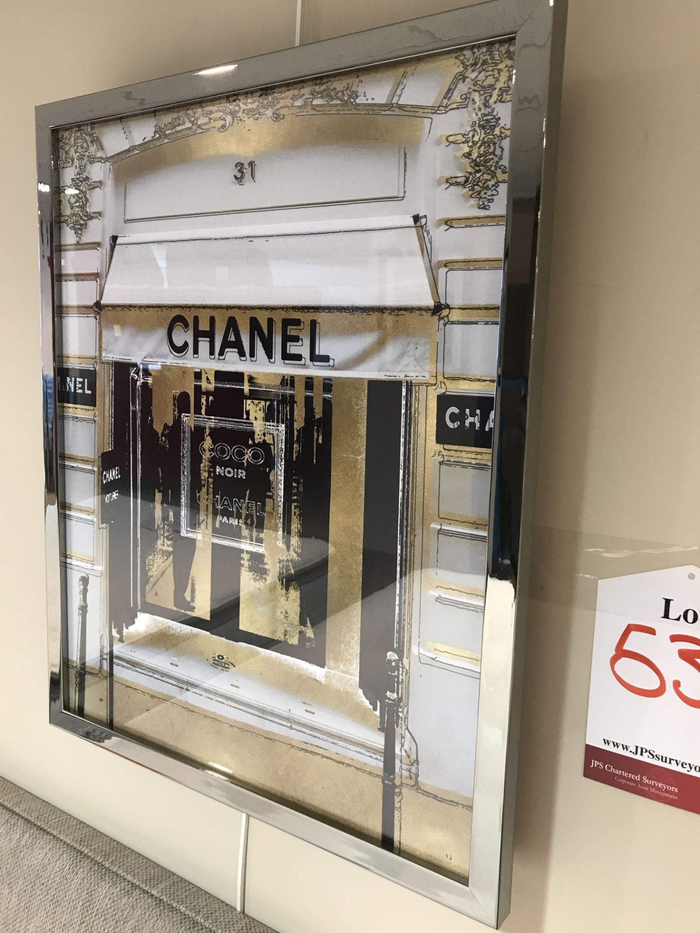 Ex Display Wall Mounted Blake Designer 'Chanel' Entrance Picture | 40" x 16" - Image 3 of 4