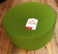 Ex Display Fabric Circle Stool in Green