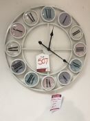 Ex Display Wall Mounted Pastels Iron Clock | RRP£85