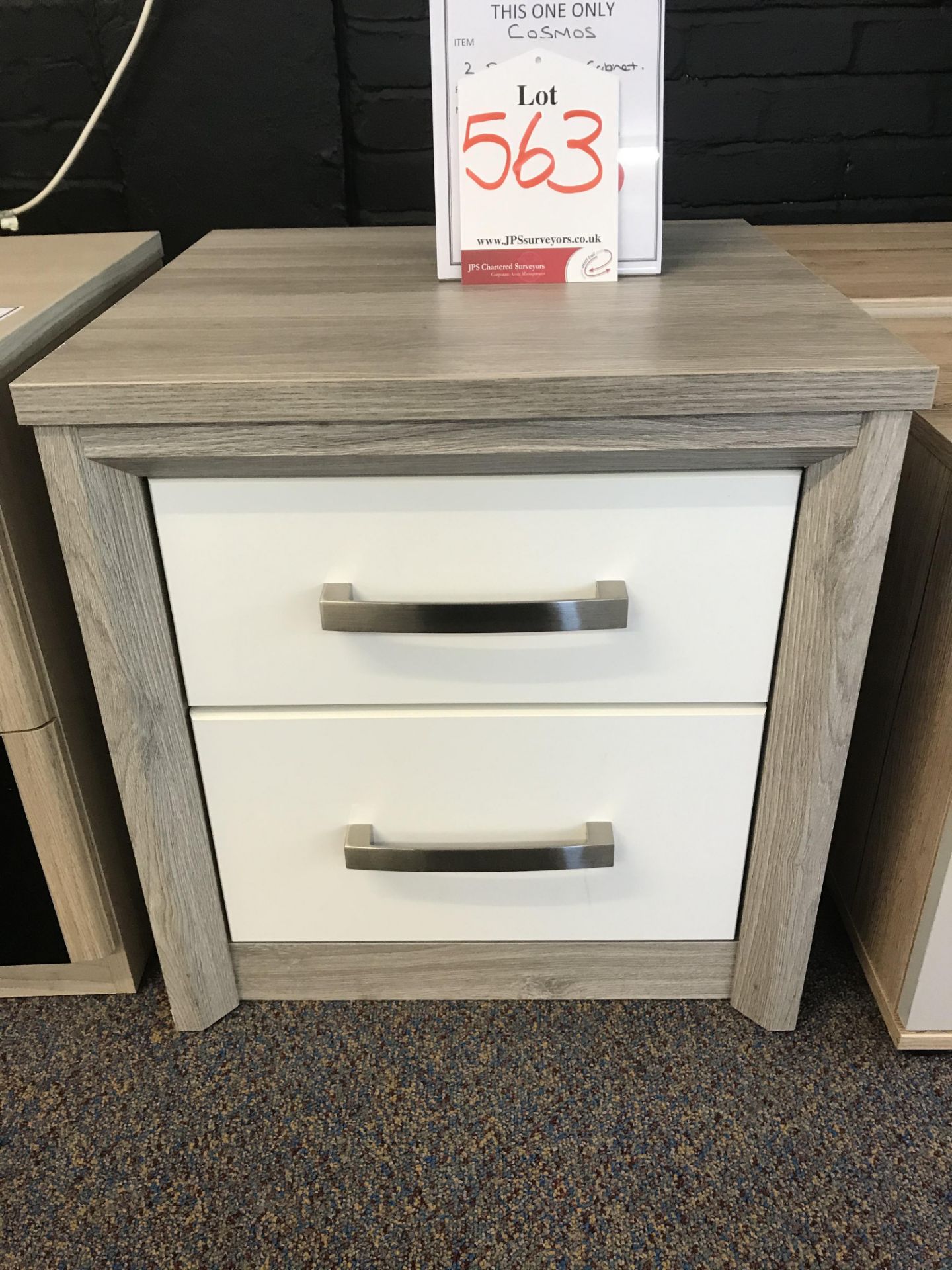 Ex Display Cosmos 2 Drawer Bedside Cabinet | RRP£295