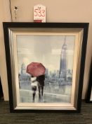 Ex Display Wall Mountable Manning 'Couple in NY' Picture | 28"x 22"