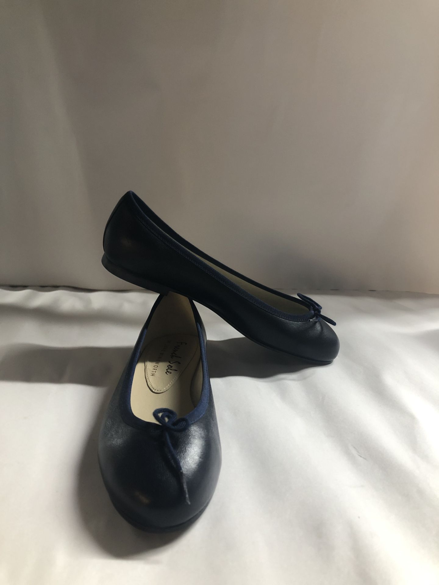 French Sole Henrietta Ballet Flats Navy. EU 35/UK 2 RRP£95.00