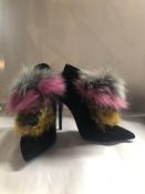 Loriblu Fodera Nera Fur Heels.EU 37 RRP £ 430.00