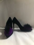 Loriblu Fuscia Fur Heels. EU38 RRP £349.00