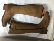 Fairfax And Favor Suede Heeled Regina Boots. EU 41, UK 7.5 RRP £345.00