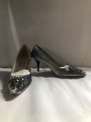Emma Hope's Shoes Grey Velvet Heels. EU 39 1/2 RRP £399.00