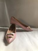 Rupert Sanderson London Bedfa Pebble Flat Pointed-Toe Shoes.EU 41 RRP £495.00