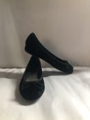 French Sole Henrietta Wedge Ballet Flats Embossed Velvet .EU 38.5, UK 5.5 RRP £180.00