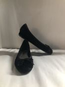 French Sole Henrietta Wedge Ballet Flats Embossed Velvet. EU 36, UK 3 RRP £180.00